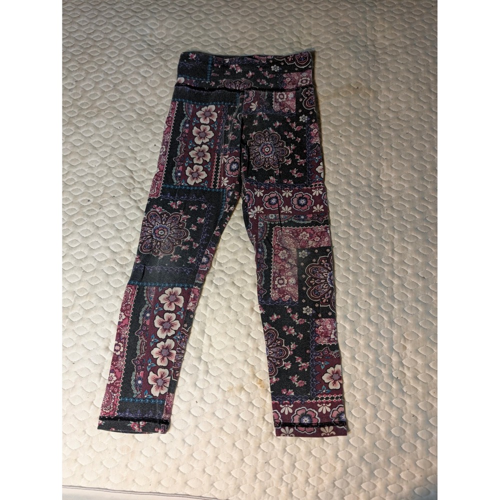 Justice Girls Patchwork Floral Paisley Leggings Multi-Color Size 8 450020